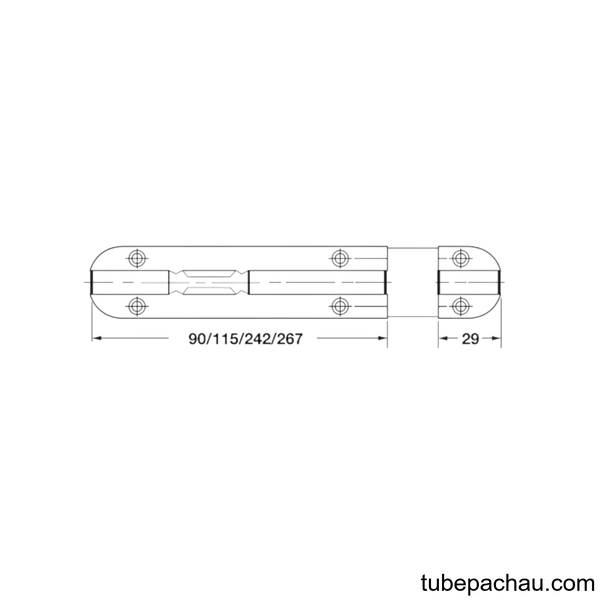 Chốt Cửa 254mm Hafele 489.71.321