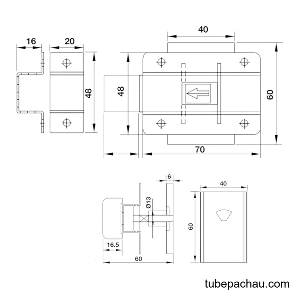 Chốt Gạt Nhà Vệ Sinh Hafele 489.71.060