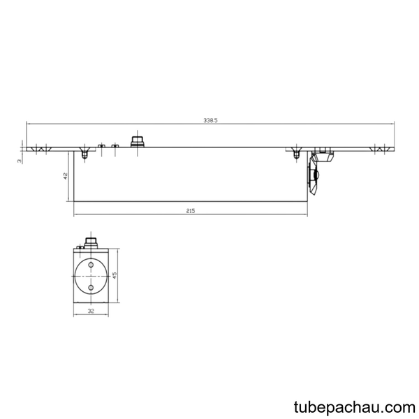 Cùi Chỏ Hơi Lắp Âm 120Kg DCL33N Hafele 931.84.198