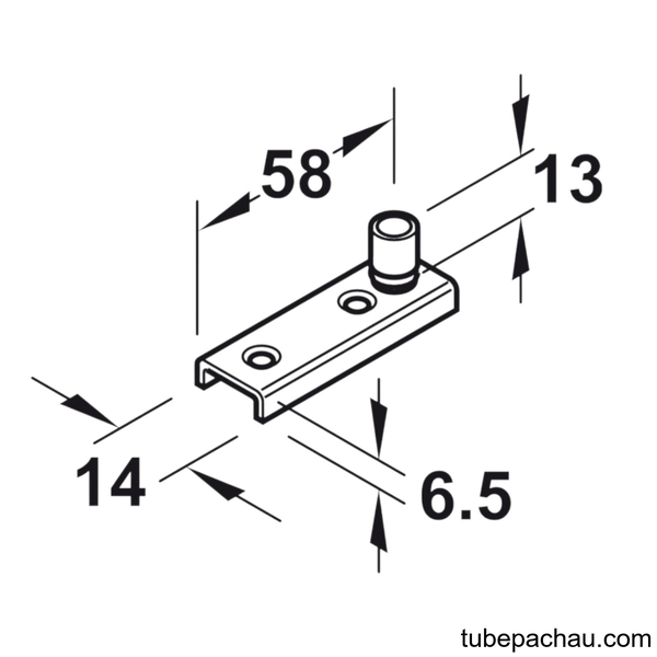 Dẫn Hướng Sàn Có Bánh Xe 10mm Hafele 940.42.032