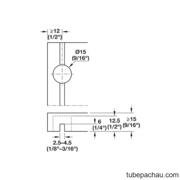 Đầu nối bảng điều khiển phía sau Hafele 260.09.765