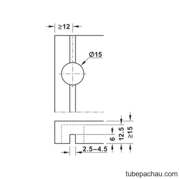 Đầu nối bảng điều khiển phía sau Hafele 260.09.765