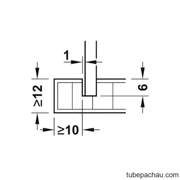 Đầu nối mặt sau lắp vào rãnh Hafele 260.09.560