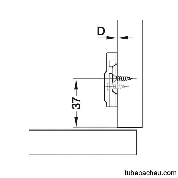 Đế Bản Lề Metalla SM Không Bật Hafele 315.98.670