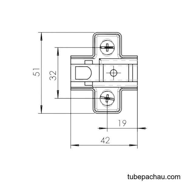 Đế Bản Lề Tủ 2 Lỗ Bắt Vít Hafele 334.90.002