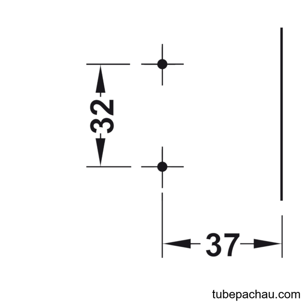 Đế Bản Lề Tủ 2 Lỗ Bắt Vít Hafele 334.90.002