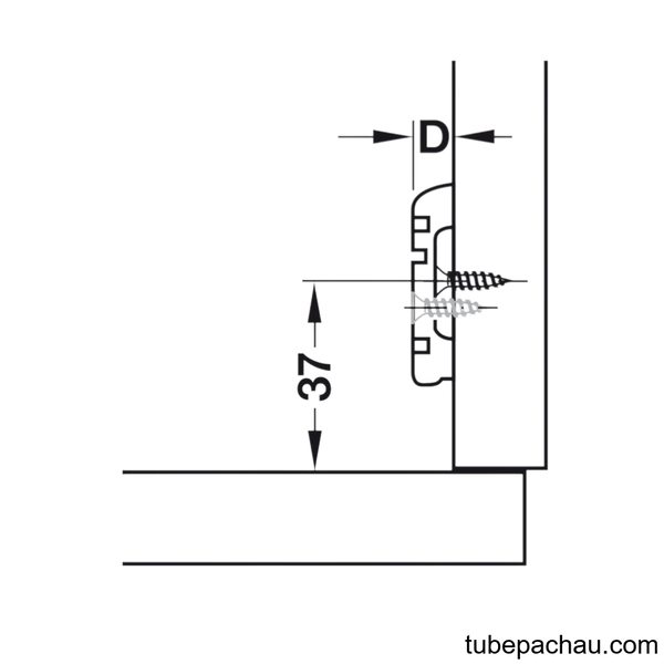 Đế Bản Lề Tủ 2 Lỗ Bắt Vít Hafele 334.90.002