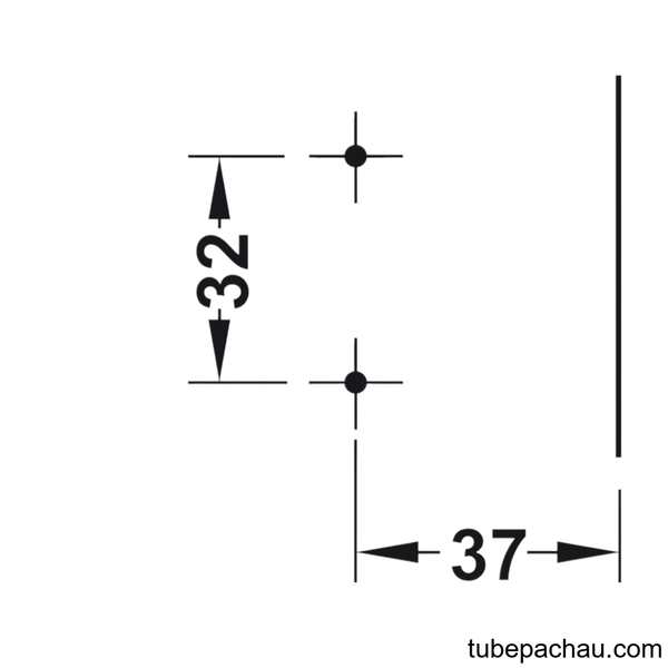 Đế Bản Lề Tủ Metalla SM 4 Lỗ Bắt Vít Hafele 334.90.006