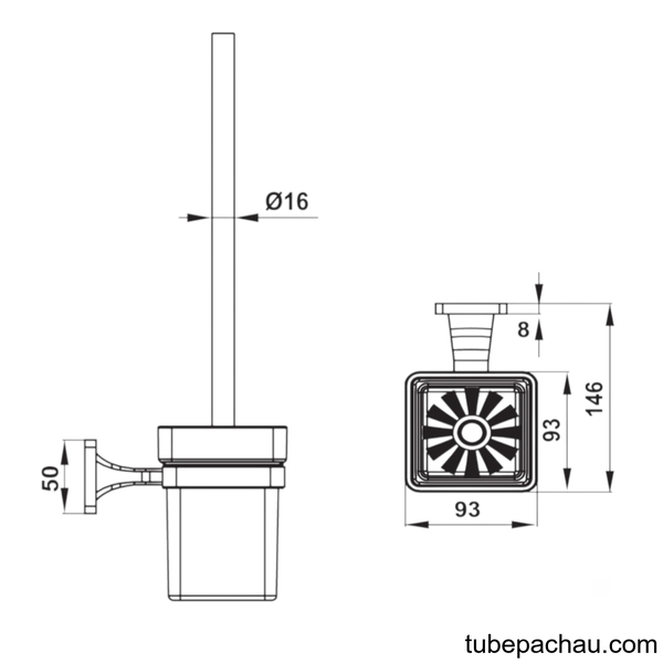 Giá Treo Cọ Vệ Sinh Hafele 580.41.450