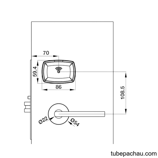 Hệ Thống Khóa Khách Sạn PL100 Hafele 912.20.019