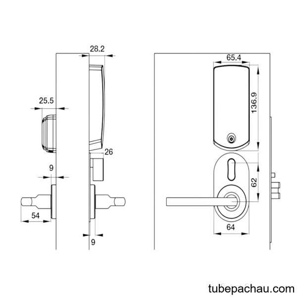 Hệ Thống Khóa Khách Sạn PL100 Hafele 912.20.019