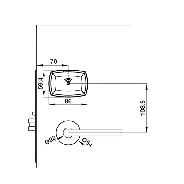 Hệ Thống Khóa Khách Sạn PL100 Hafele 912.20.023