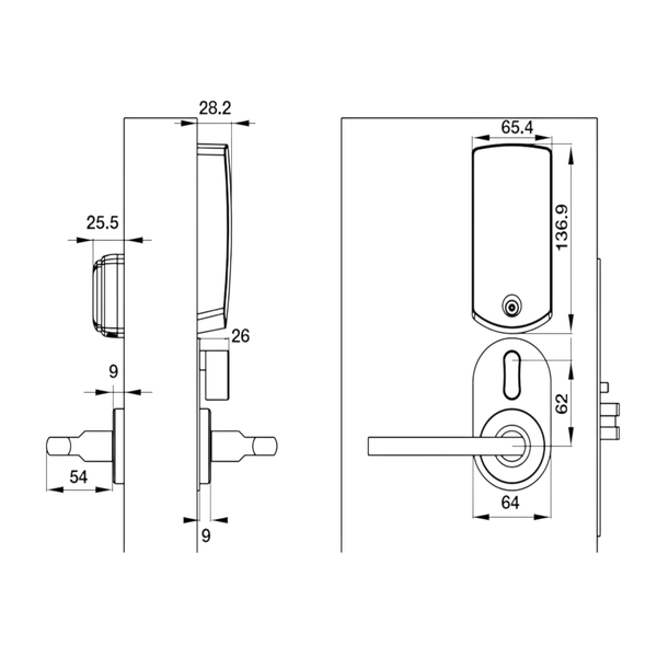 Hệ Thống Khóa Khách Sạn PL100 Hafele 912.20.023