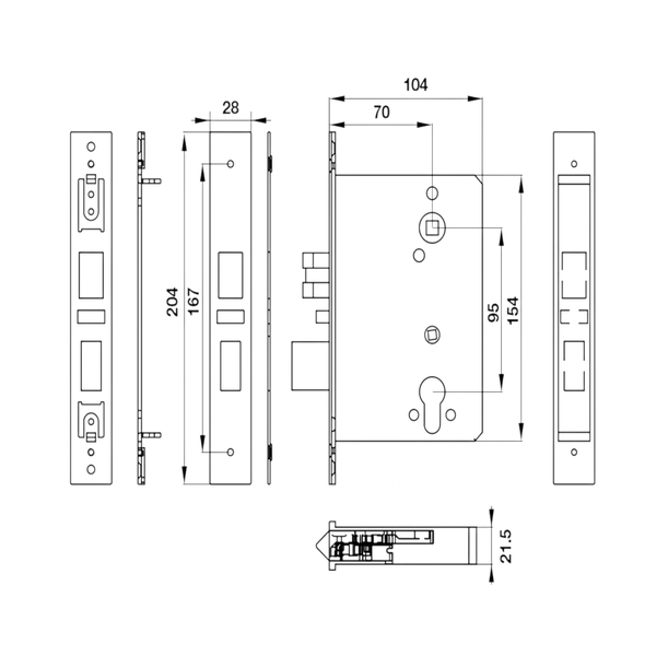 Hệ Thống Khóa Khách Sạn PL100 Hafele 912.20.107