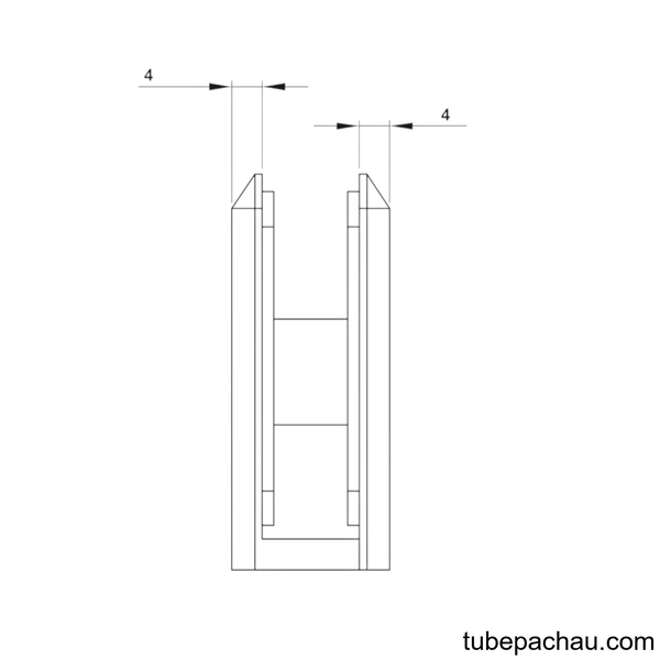 Kẹp Kính - Tường 90º Hafele 499.05.861