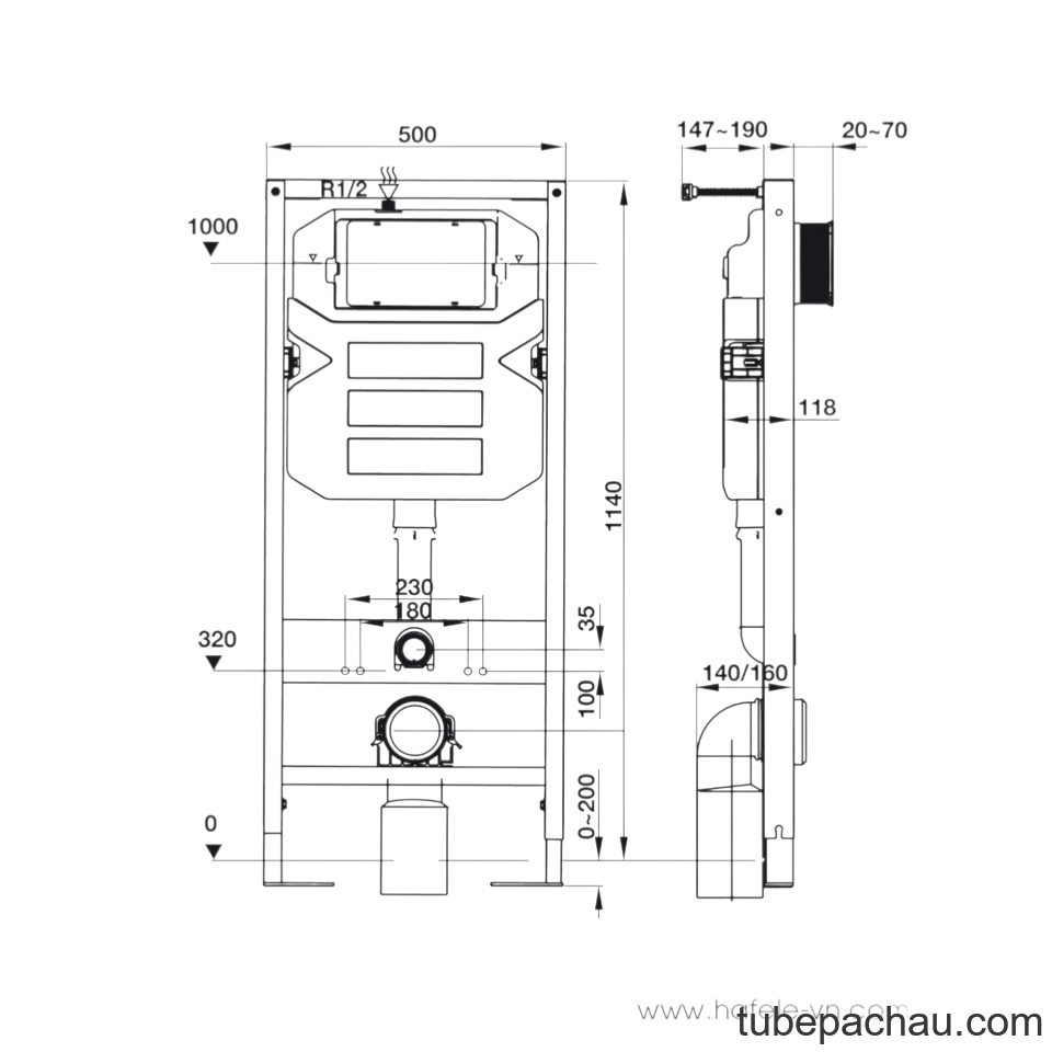 Két Nước Âm Mechanical 1140 Hafele 588.73.920