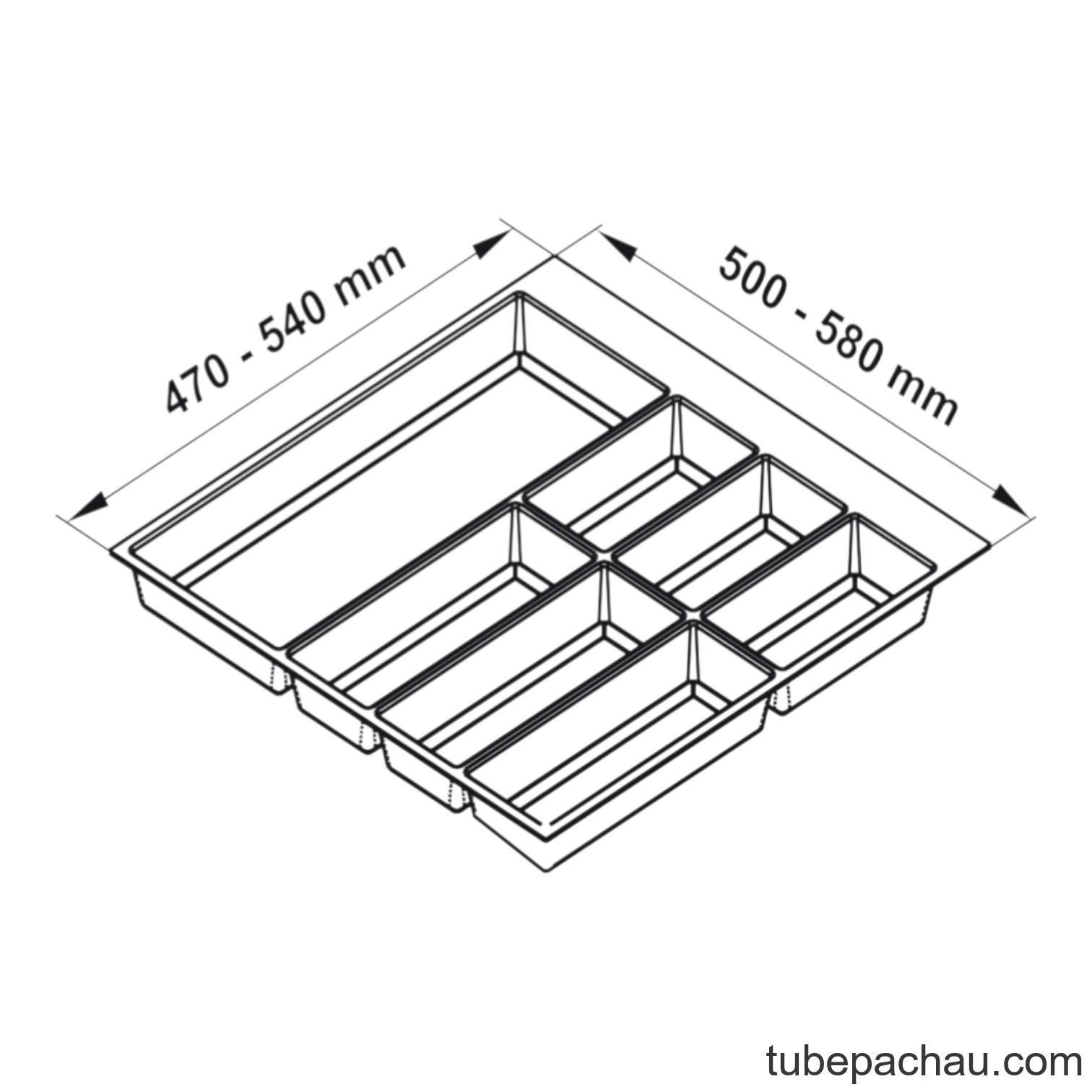 Khay Chia Classico 600mm Hafele 556.52.746
