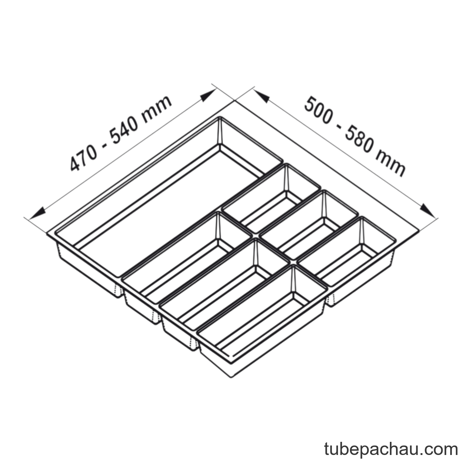 Khay Chia Classico Xám R600mm Hafele 556.52.246