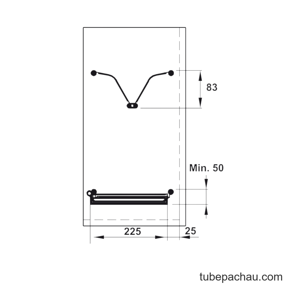 Khay Úp Chén Đĩa Presto 700mm Hafele 544.40.031