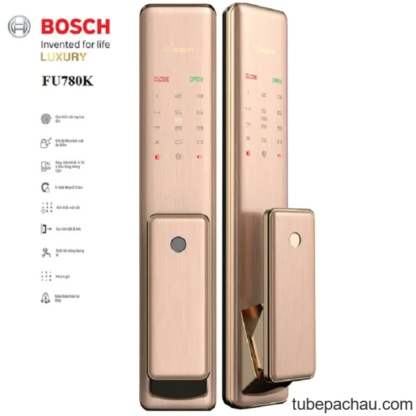 Khóa cửa điện tử Bosch FU780K màu đồng