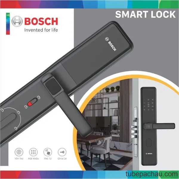 Khóa cửa điện tử Bosch ID-30BK màu đồng