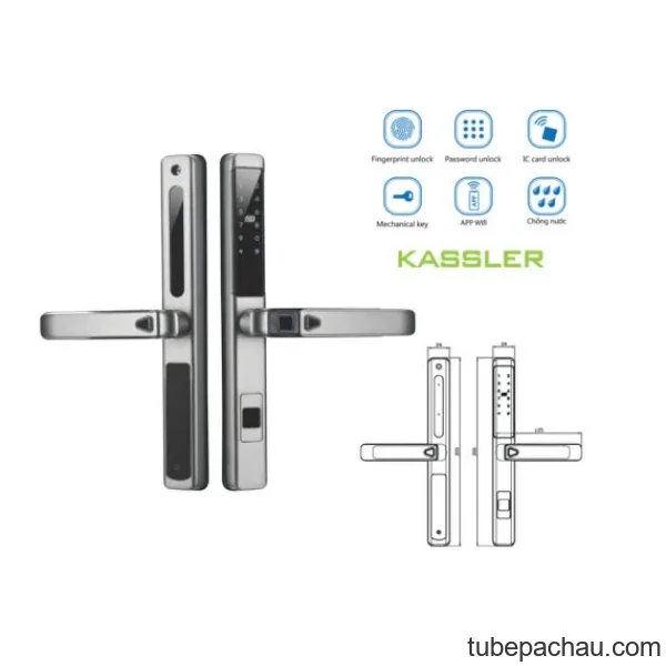 Khóa cửa nhôm Kassler KL-599LX Dark Grey