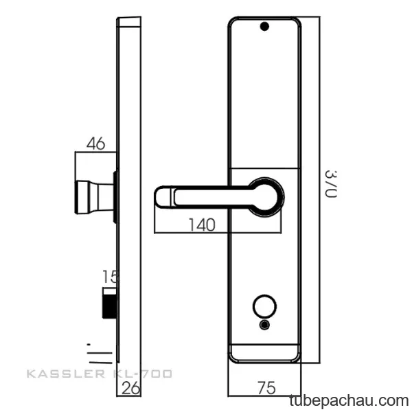 Khóa cửa vân tay thông minh Kassler KL-700