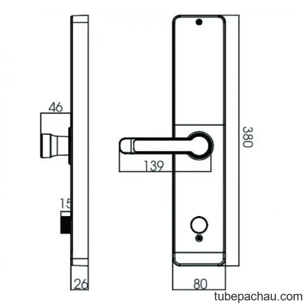 Khóa cửa vân tay Kassler KL-600 App mobi màu đồng