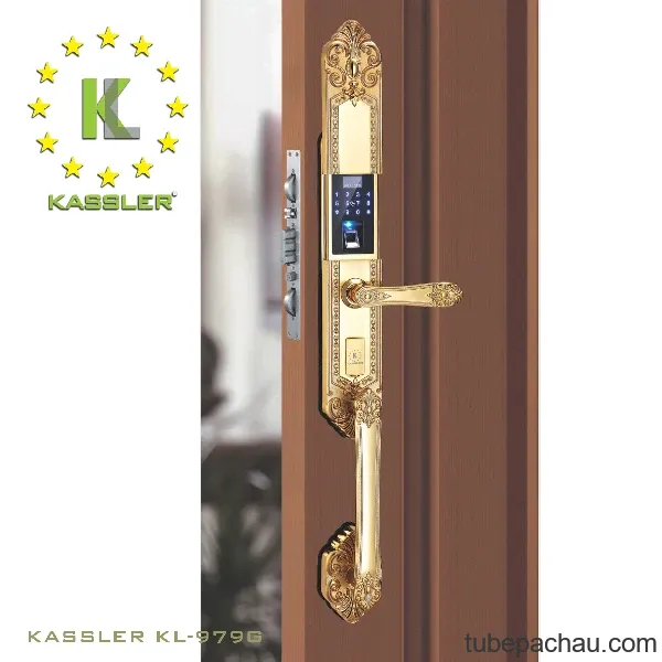 Khóa cửa vân tay đại sảnh Kassler KL-979 Gold