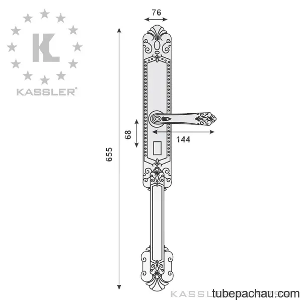 Khóa điện tử Kassler KL 979 R/ Khóa vân tay tân cổ