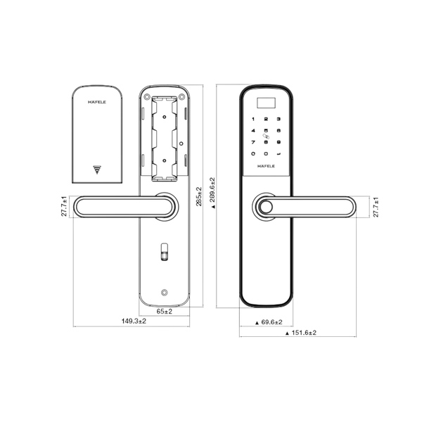 Khóa Điện Tử DL6000 Hafele 912.20.581