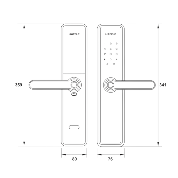 Khóa Điện Tử DL7600 Hafele 912.20.230