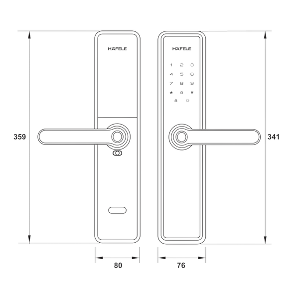 Khóa Điện Tử DL7600 Hafele 912.20.233