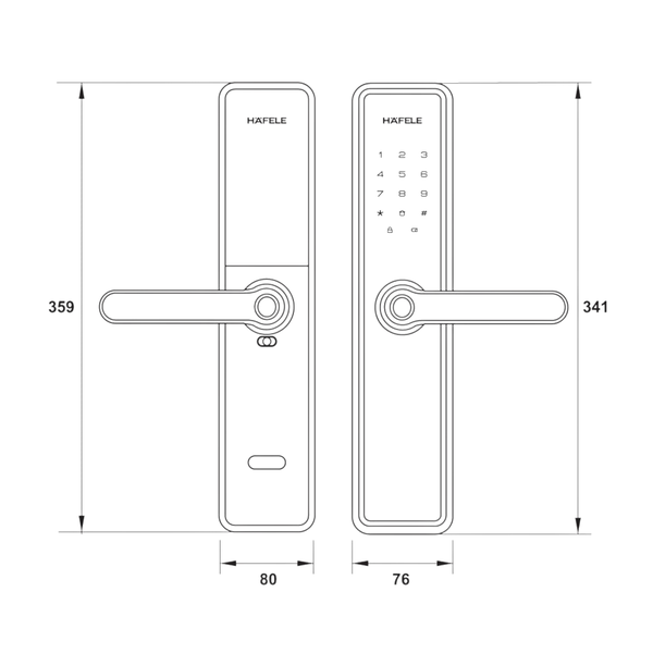Khóa Điện Tử DL7600 Hafele 912.20.237