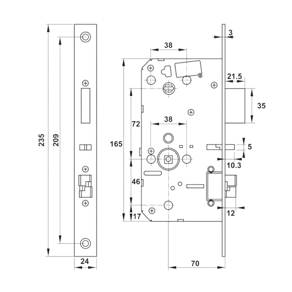 Khóa Điện Tử DL7600 Hafele 912.20.238