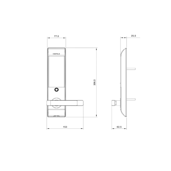 Khóa Điện Tử DL7900 Hafele 912.05.649