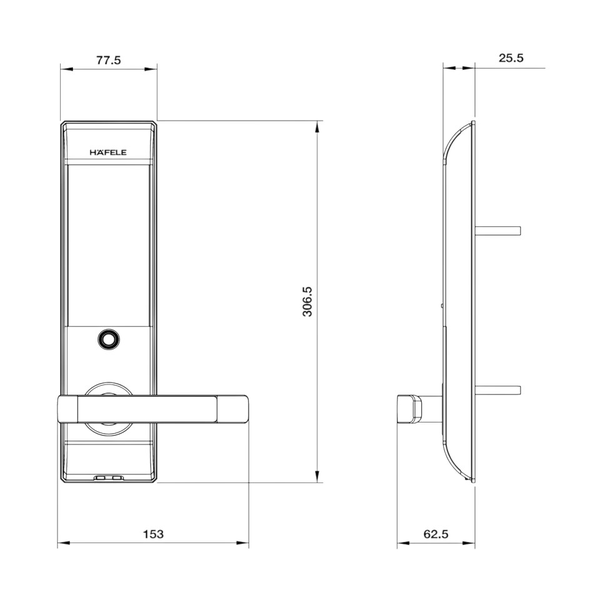 Khóa Điện Tử DL7900 Hafele 912.05.652