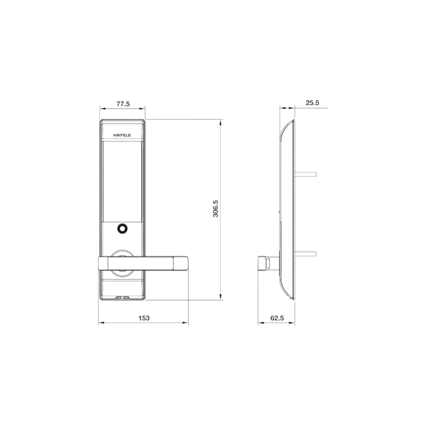 Khóa Điện Tử EL7500-TC Hafele 912.20.554