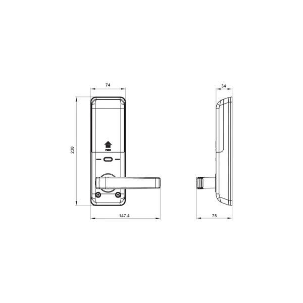 Khóa Điện Tử EL7700-TCS Hafele 912.05.584