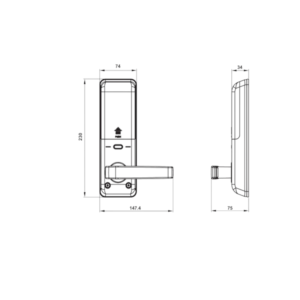 Khóa Điện Tử EL7700-TCS Hafele 912.20.561