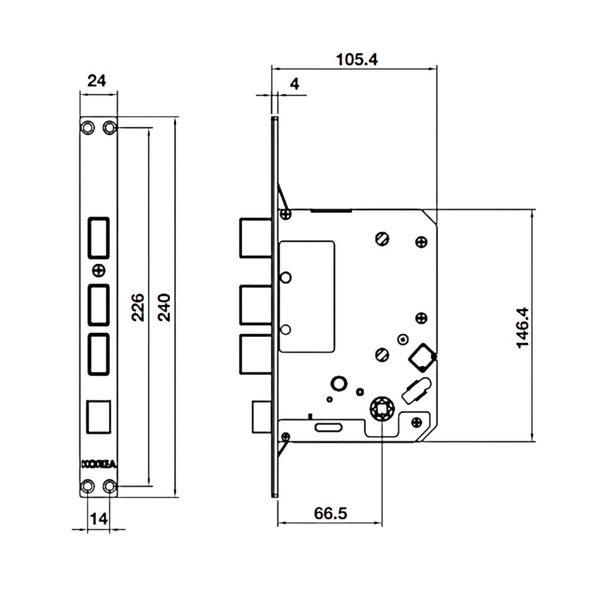 Khóa Điện Tử EL7800 PLUS Hafele 912.20.569