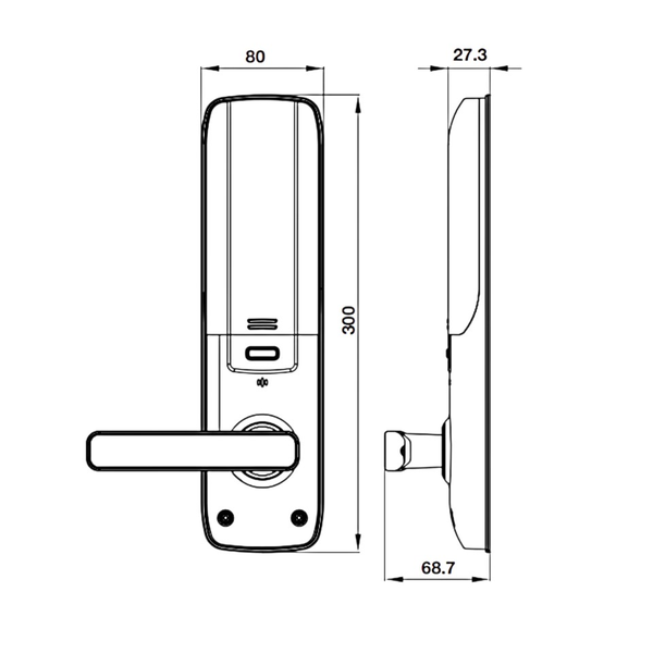 Khóa Điện Tử EL7800 PLUS Hafele 912.20.569