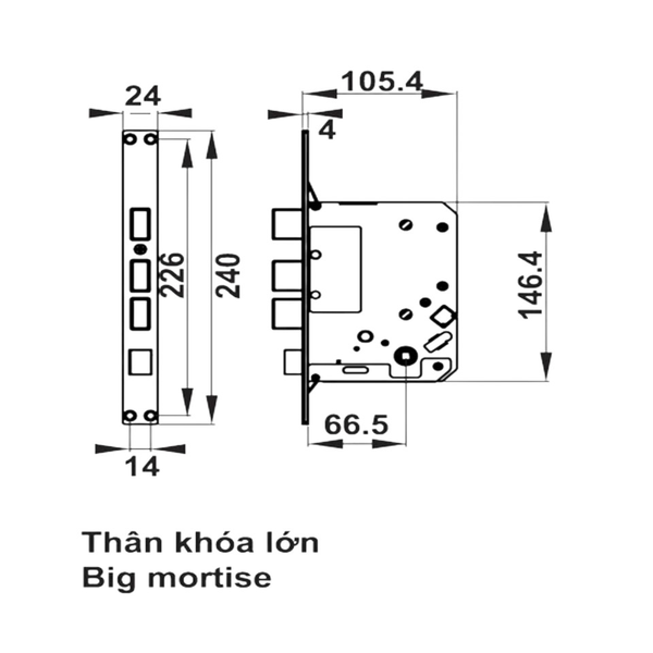 Khóa Điện Tử EL7900-TCB Thân Lớn Hafele 912.05.641