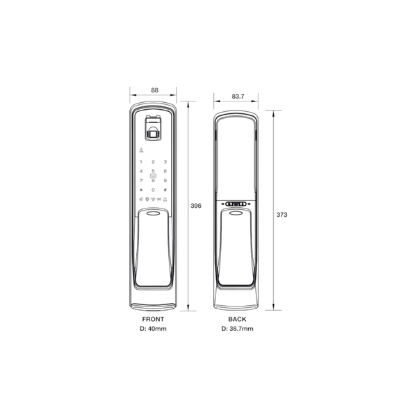 Khóa Điện Tử EL9500-TCS Hafele 912.05.353