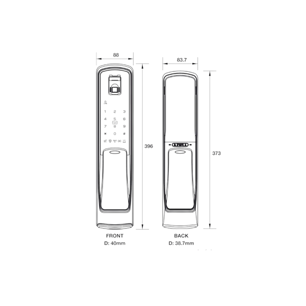 Khóa Điện Tử EL9500-TCS Hafele 912.20.369
