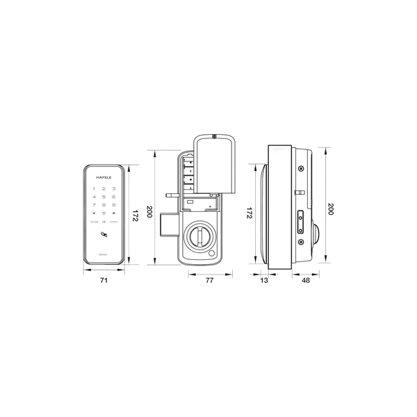 Khóa Điện Tử ER5000 Hafele 912.05.318