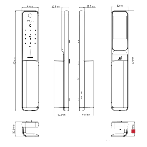 Khóa Điện Tử Horizon PP2501W Hafele 499.21.224