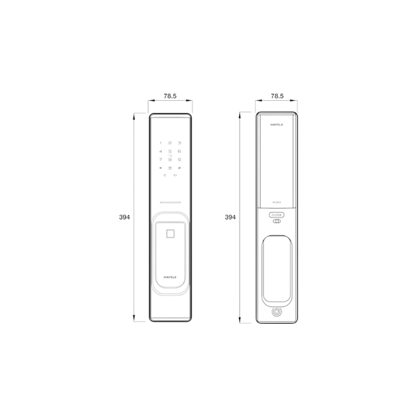 Khóa Điện Tử PP8100 Hafele 912.05.697