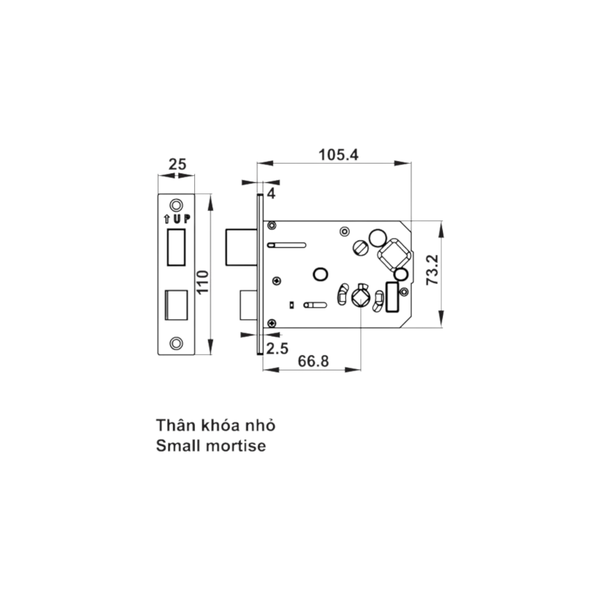Khóa Điện Tử Thân Nhỏ EL7200-TC Hafele 912.05.714
