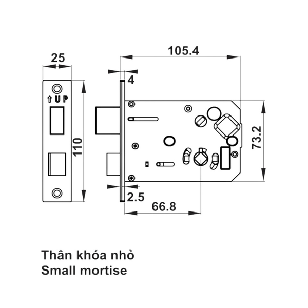 Khóa Điện Tử Thân Nhỏ EL7900-TCB Hafele 912.05.646